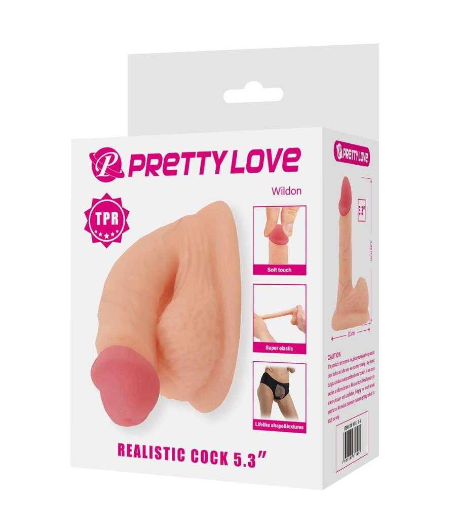 PRETTY LOVE - DILDO WILDON ULTRA RÉALISTE ET ÉLASTIQUE 10 CM NATUREL