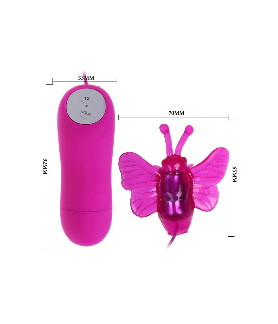 BAILE - VIBRADOR ESTIMULADOR DE BORBOLETA SECRETO PRETTY LOVE 12V