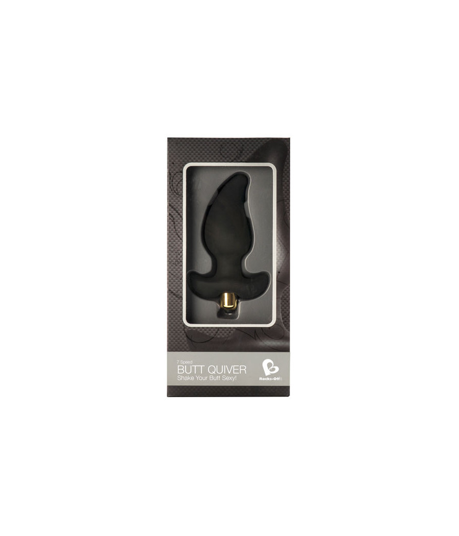 ROCKS-OFF - BUTT QUIVER P-POINT STIMULATOR 7 SPEEDS BLACK