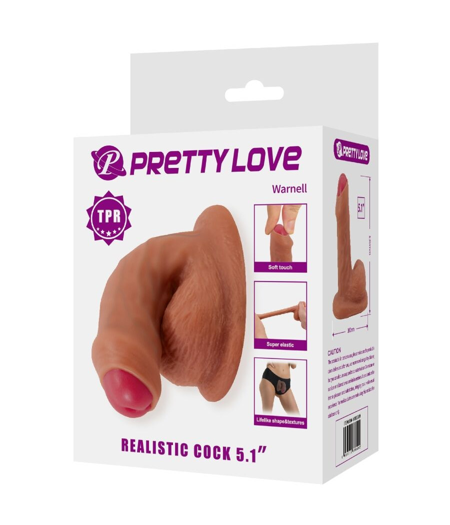 PRETTY LOVE - WARNELL ULTRA REALISTISCHER UND ELASTISCHER DILDO 9,5 CM MULATO