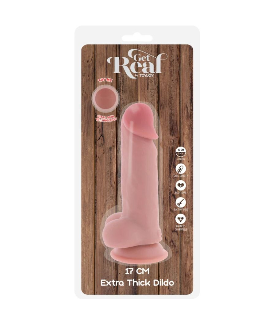 GET REAL - PENE REALISTICO DELUXE CON TESTICOLI EXTRA SPESSI 17 CM
