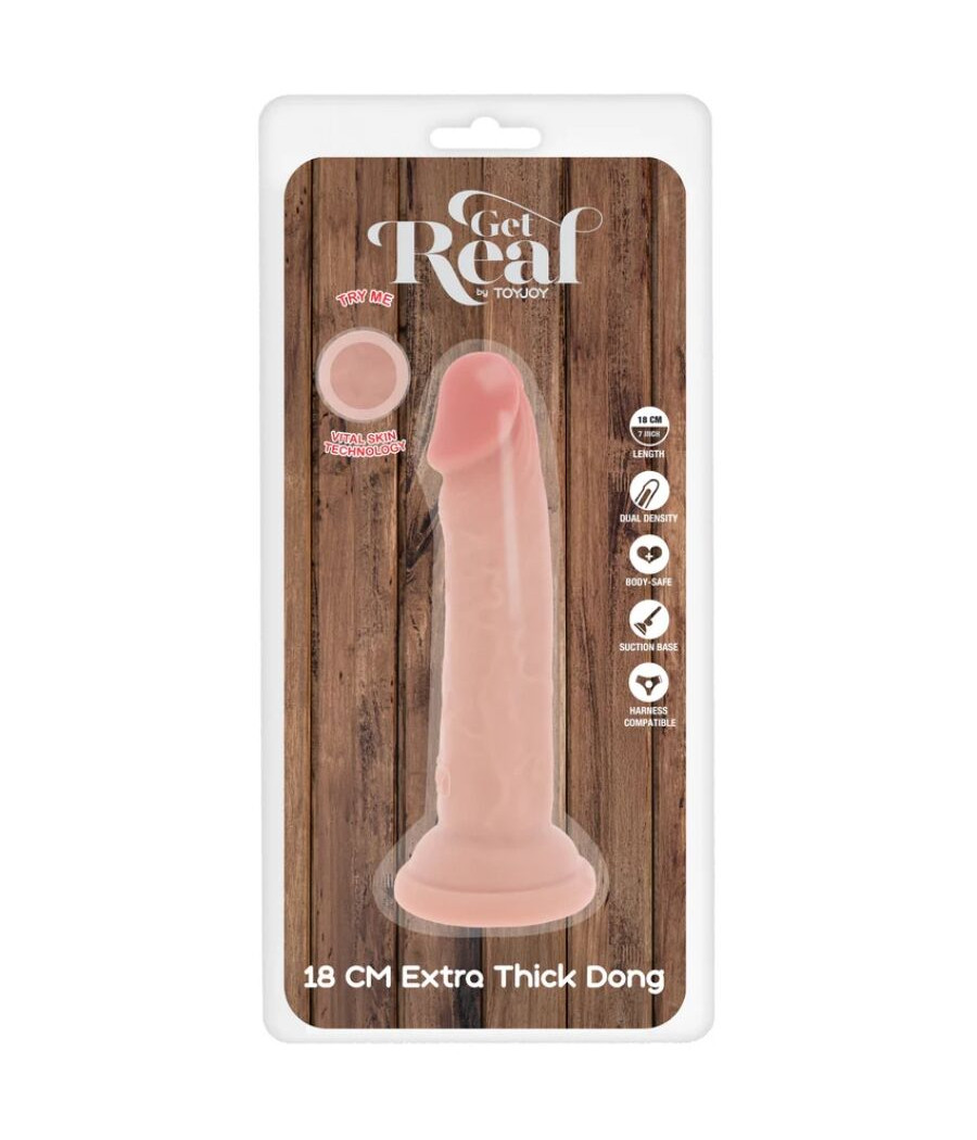 GET REAL - DONG DELUXE IN TPE A DOPPIA DENSITÀ 18 CM
