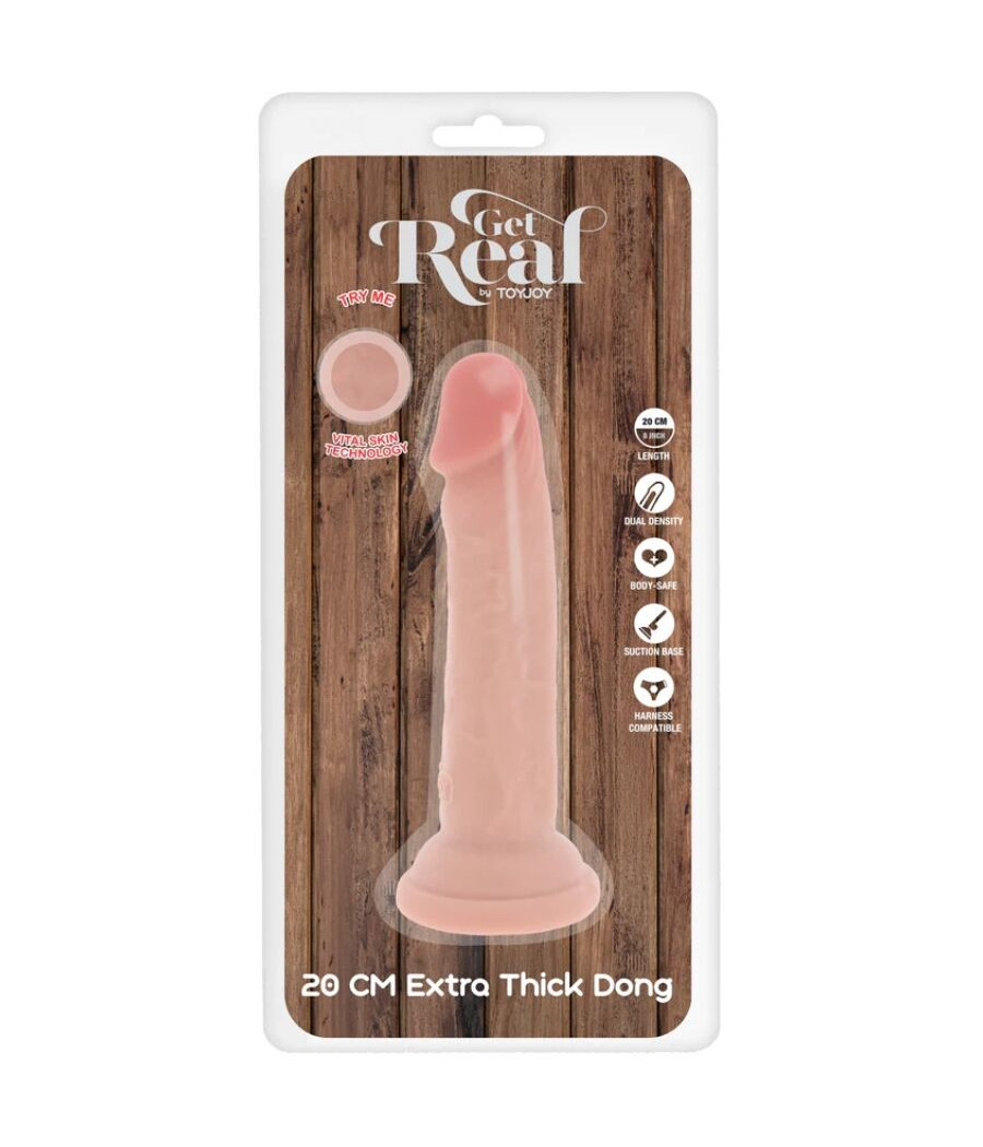 GET REAL - DELUXE THICK DOUBLE-DENSITY TPE DONG 20 CM
