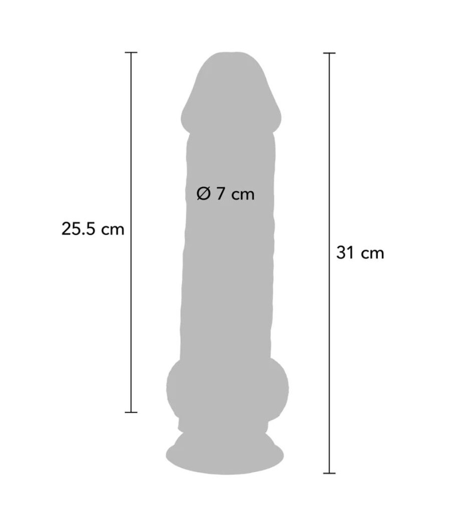 GET REAL - PENE REALISTICO DELUXE CON TESTICOLI EXTRA SPESSI 31 CM