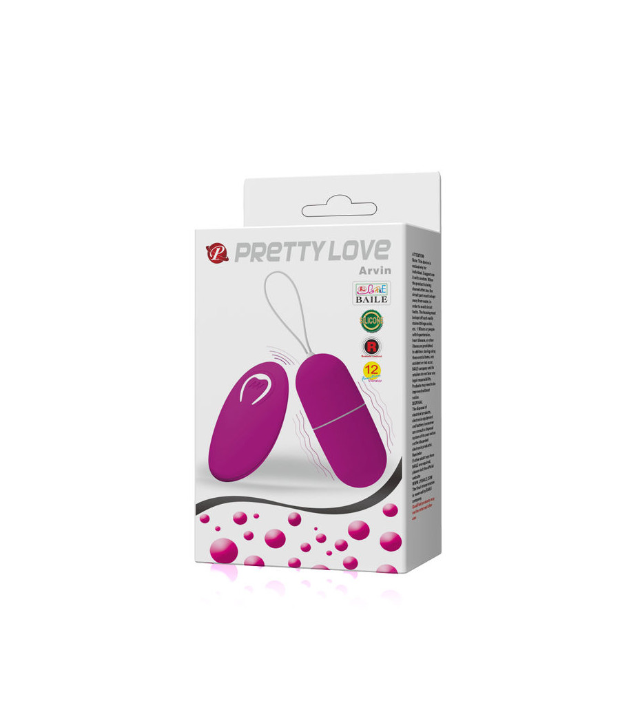 PRETTY LOVE - OEUF VIBRANT ARVIN TÉLÉCOMMANDE 12V