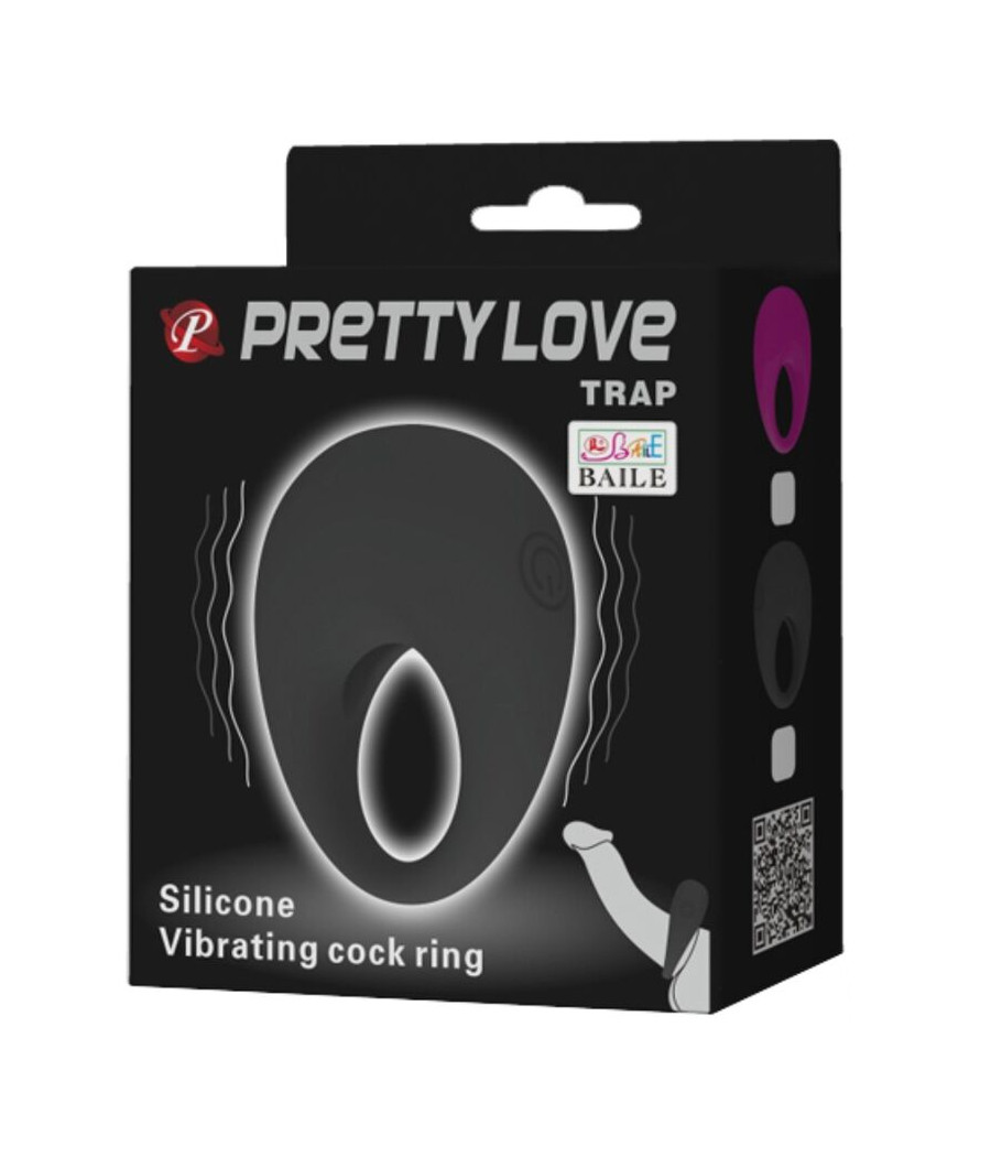PRETTY LOVE - TRAP ANILLO VIBRADOR NEGRO