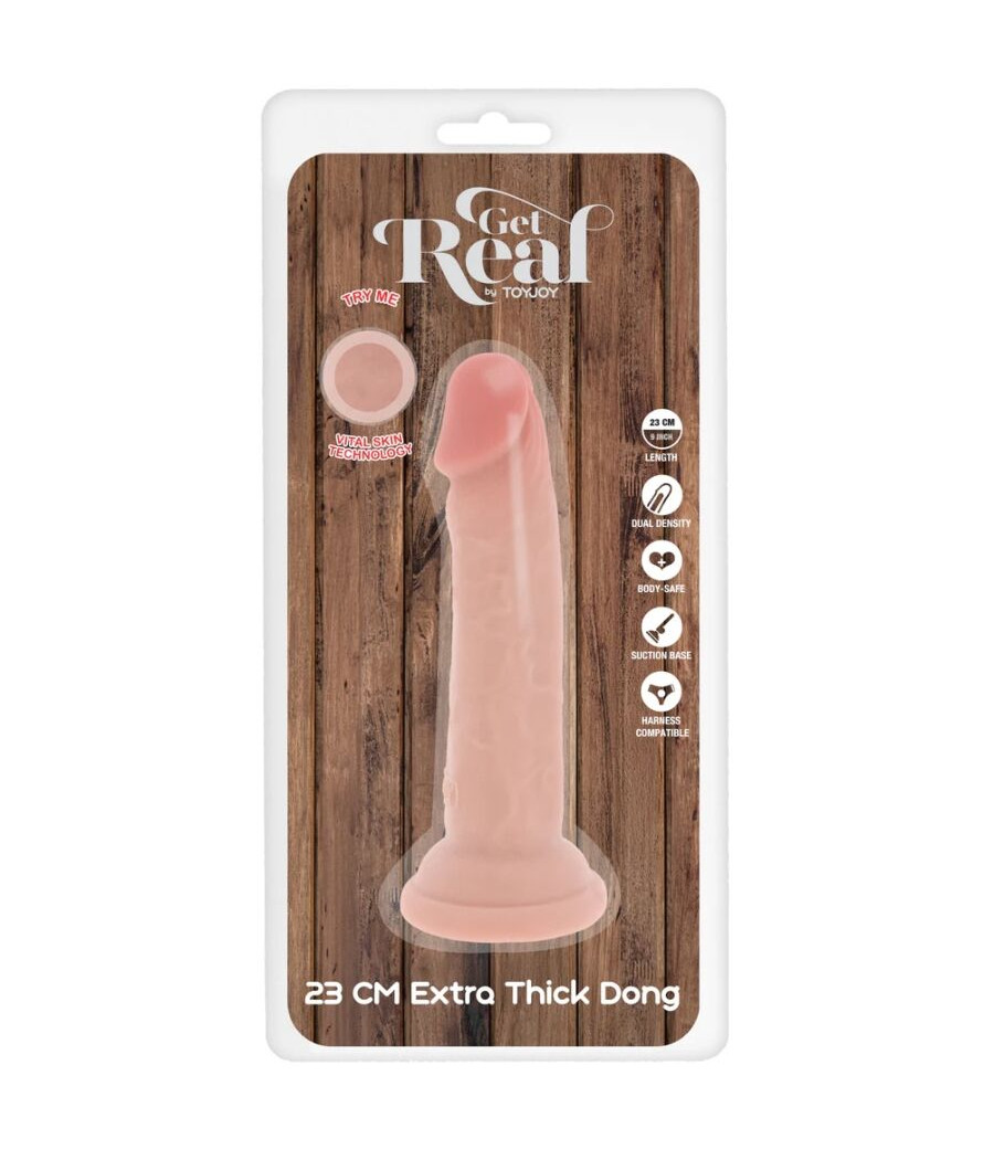 GET REAL - PÊNIS DE TPE DELUXE DE DUPLA DENSIDADE E ESPESSURA, 23 CM