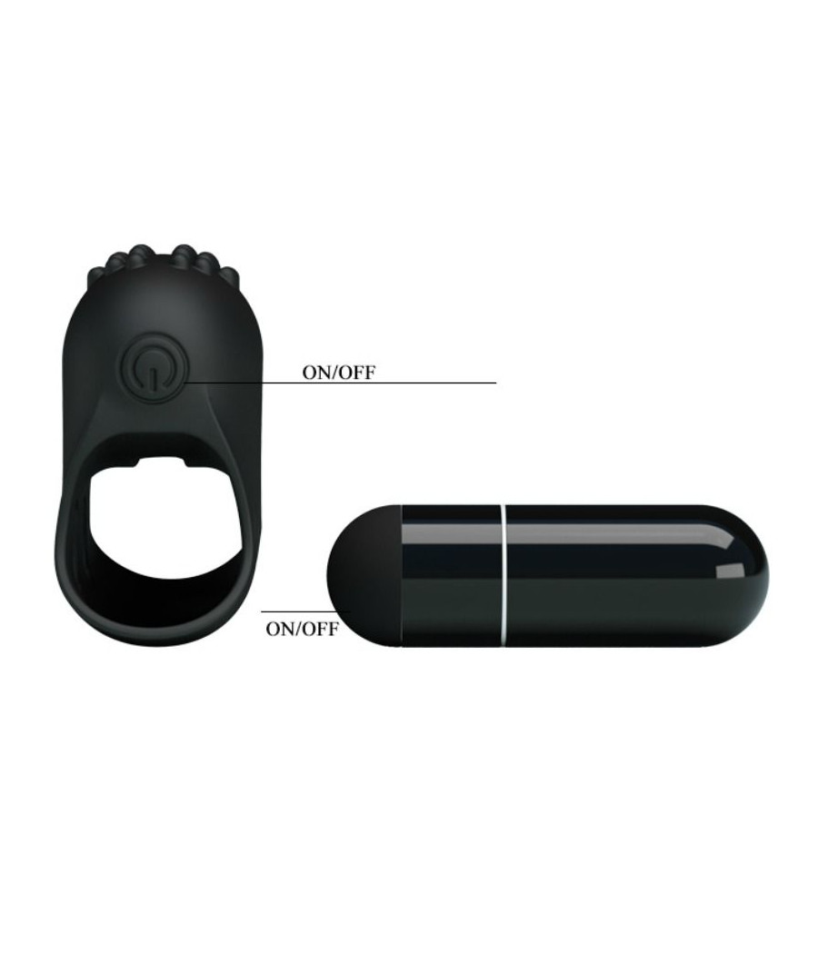 PRETTY LOVE - FLIRTATION DITALE VIBRAZIONE NERO STEWARD