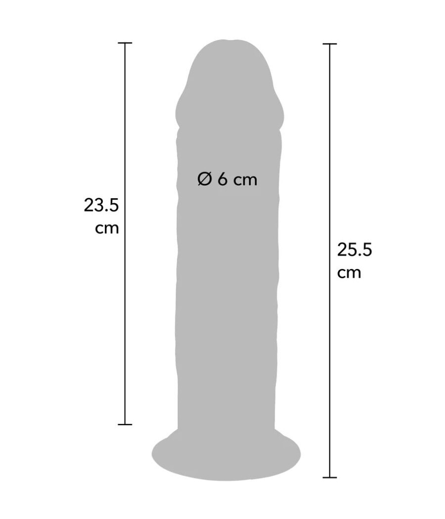 GET REAL - PÉNIS DE LUXE ÉPAIS DOUBLE DENSITÉ EN TPE 25,5 CM