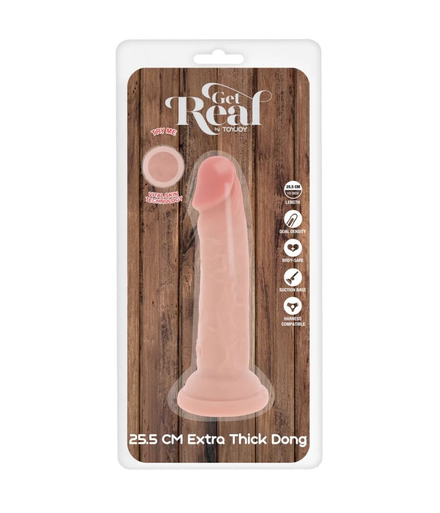 GET REAL - DELUXE THICK DOUBLE-DENSITY TPE DONG 25.5 CM