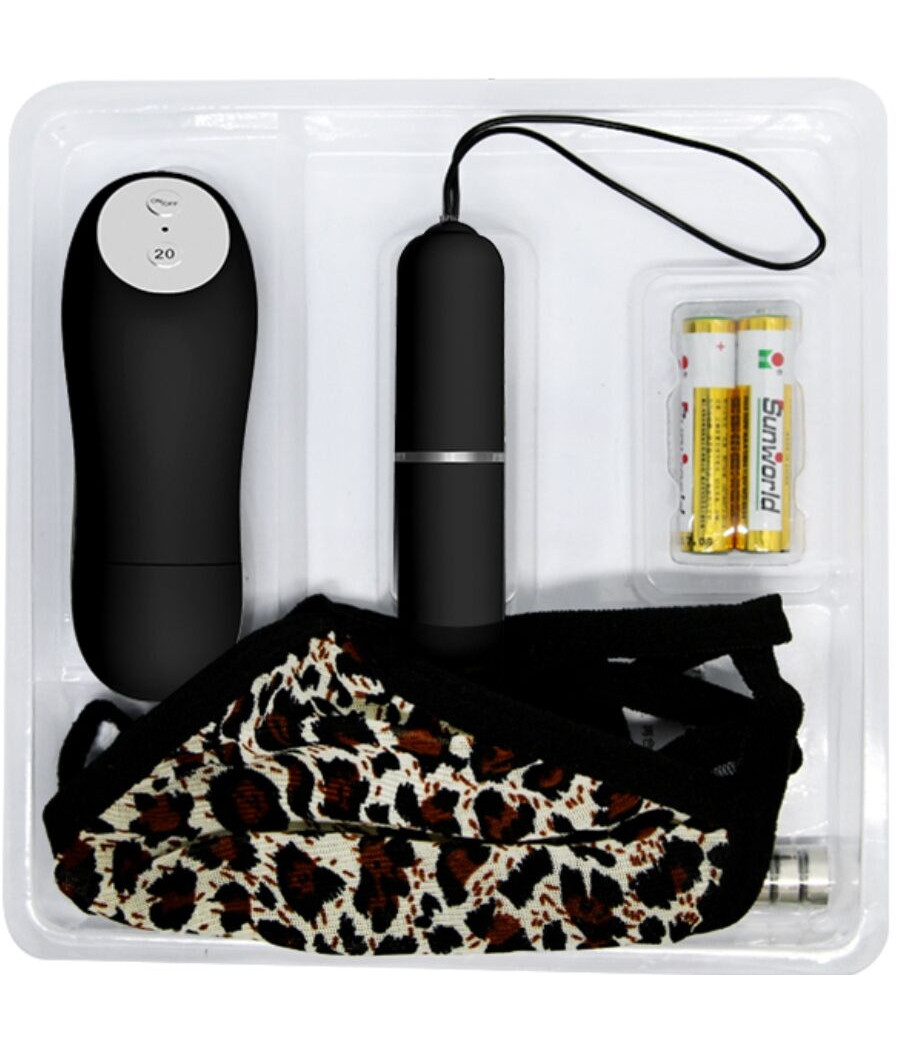 BAILE - Stringtanga mit Vibrationskugel und Fernbedienung, Schwarz