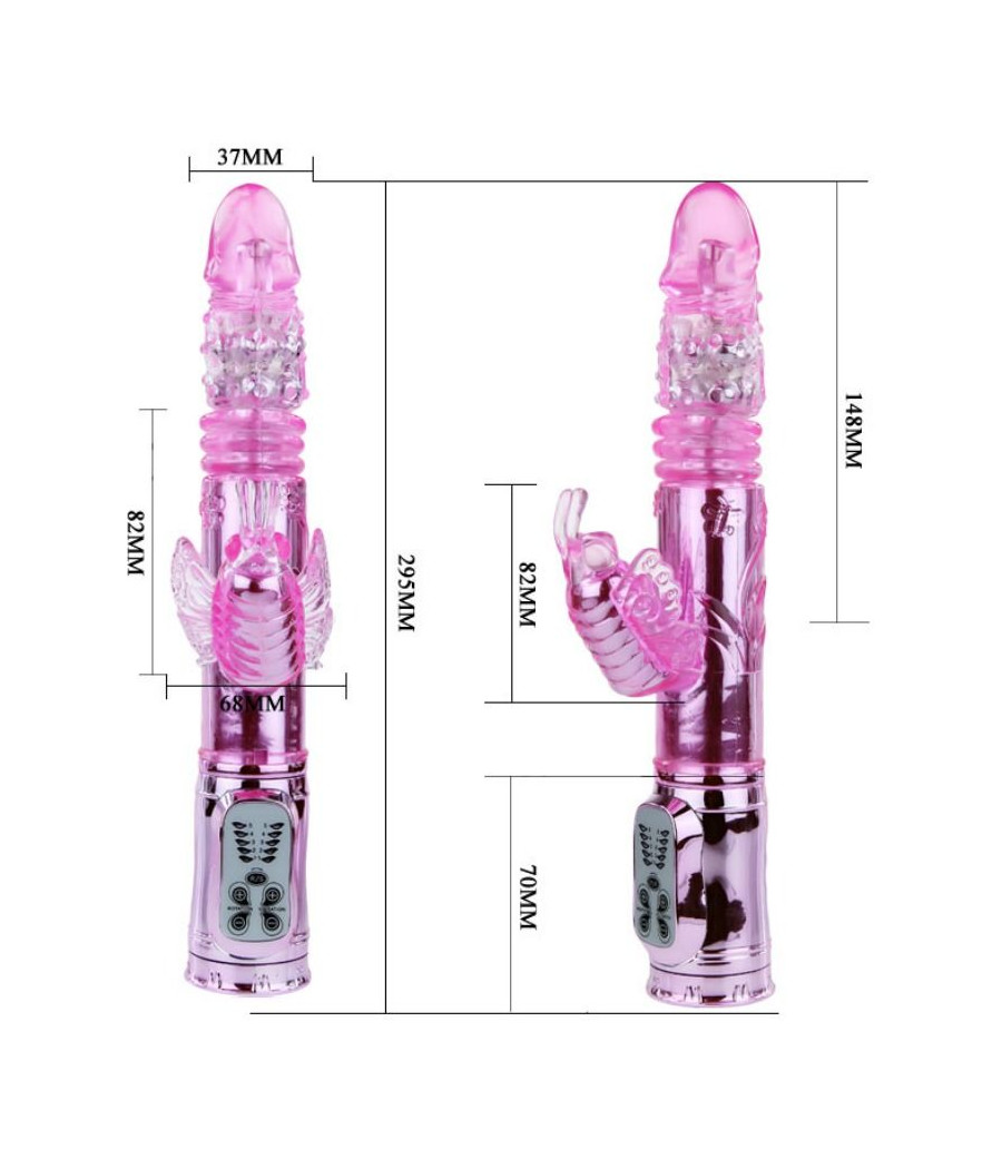 BAILE - VIBRATEUR RECHARGEABLE AVEC STIMULATEUR DE PAPILLON ROTATION ET THROBBING