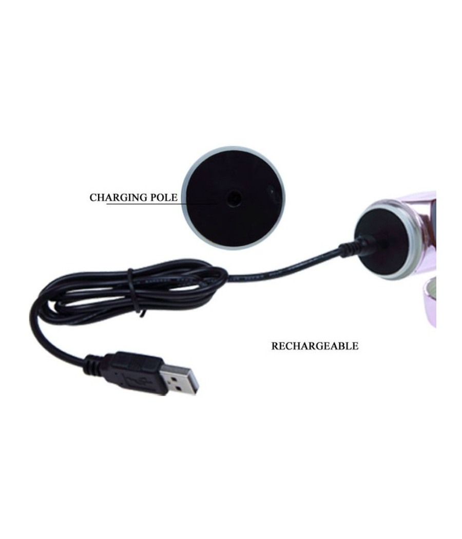 BAILE - VIBRADOR RECARGABLE CON ROTACION Y ESTIMULADOR THROBBING BUTTERF