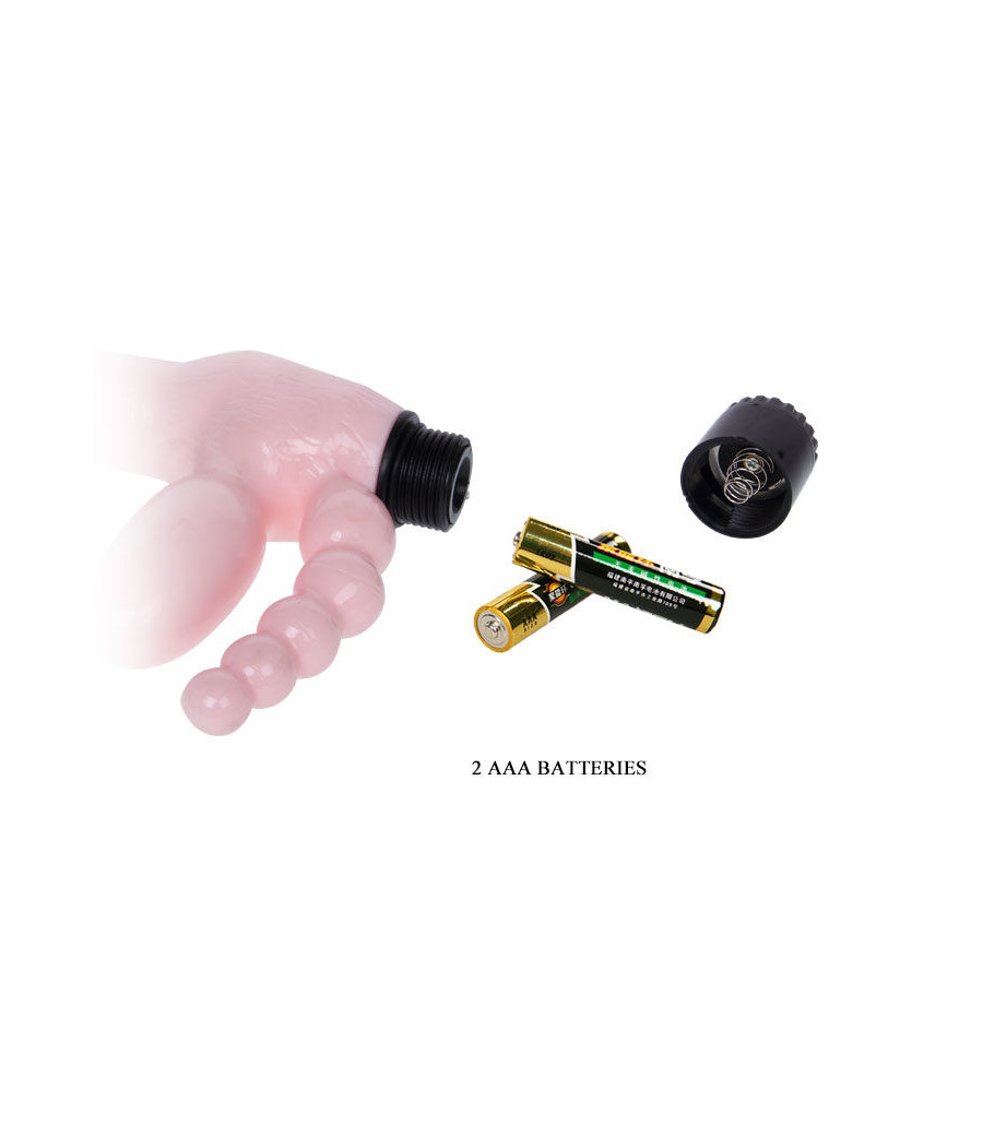 BAILE - ARNÉS SIN CUERDA TPR CON VIBRACIÓN Y ESTIMULACION ANAL 25.4 CM