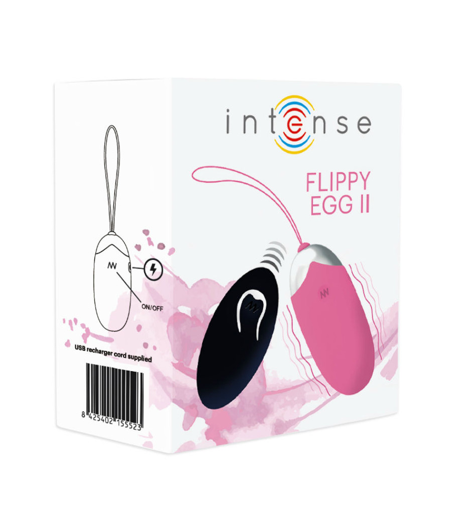 INTENSE - OEUF VIBRANT FLIPPY II AVEC TÉLÉCOMMANDE ROSE