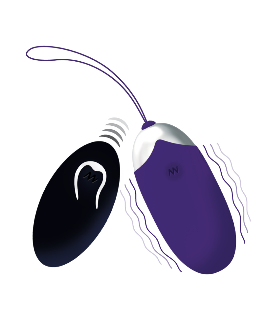 INTENSE - FLIPPY II VIBRANTE OVO COM CONTROLE REMOTO ROXO