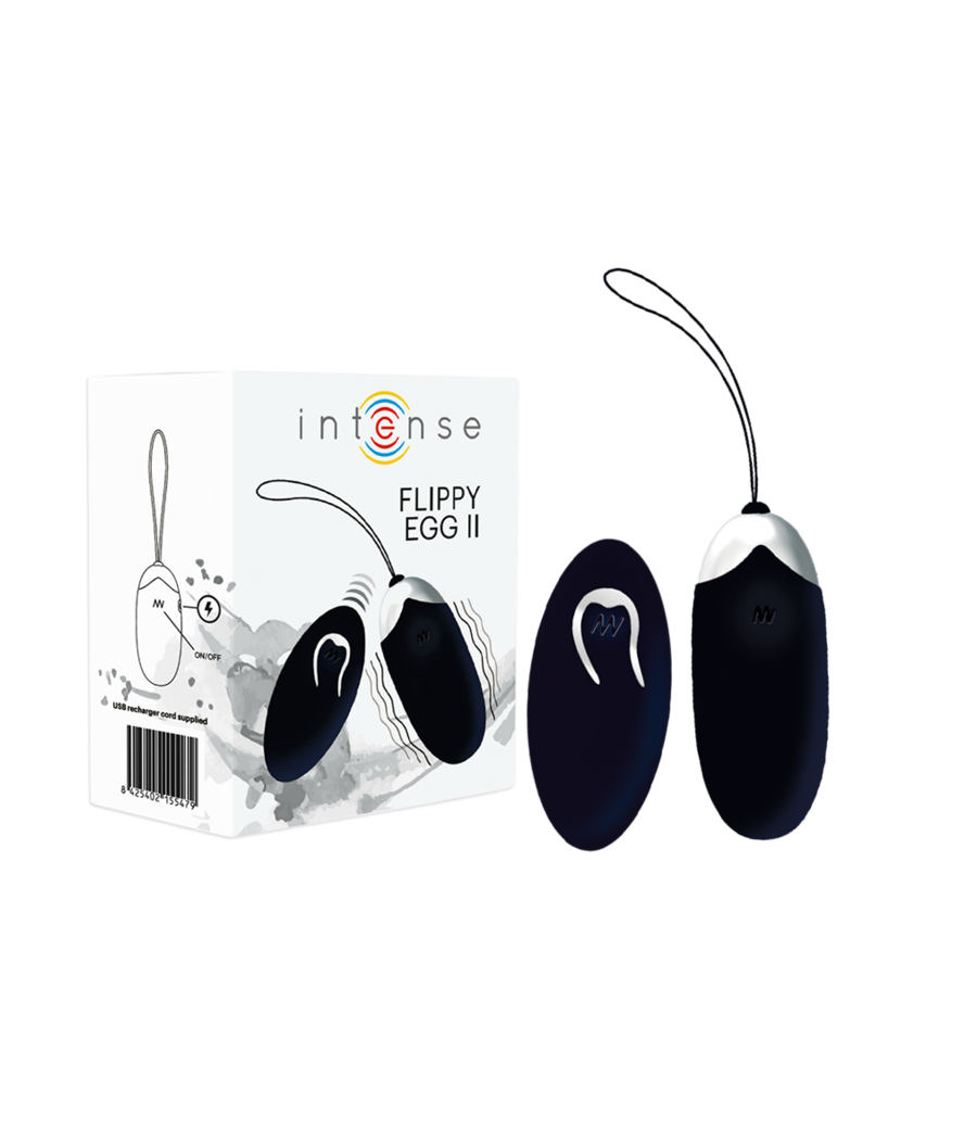 INTENSE - FLIPPY II VIBRANTE OVO COM CONTROLE REMOTO PRETO