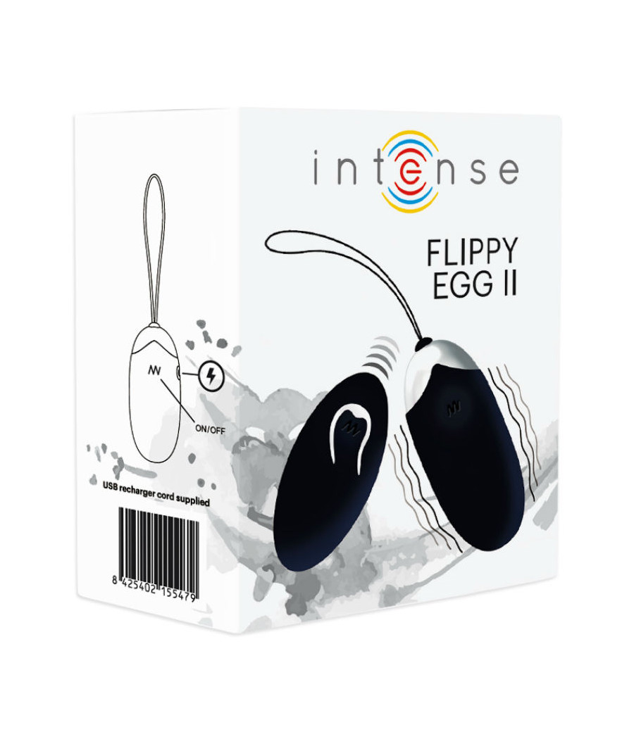 INTENSE - FLIPPY II HUEVO RECARGABLE REMOTO NEGRO