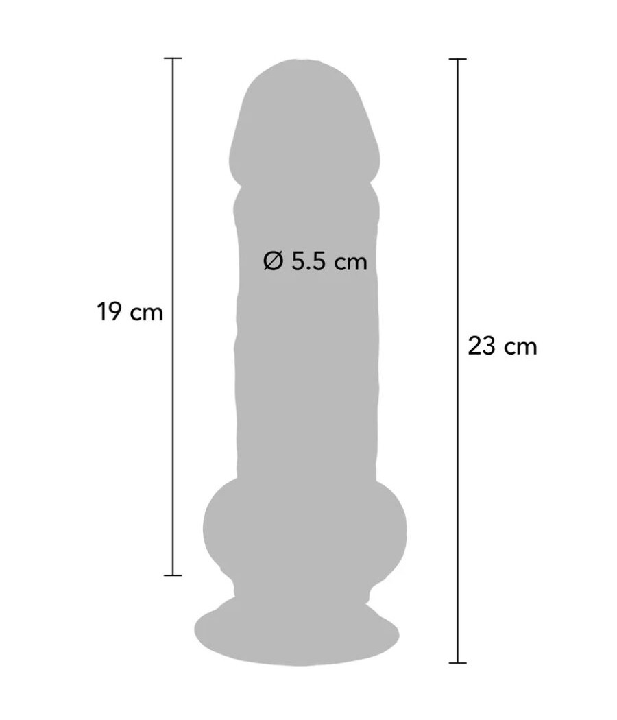 GET REAL - DELUXE REALISTIC PENIS WITH TESTICLES EXTRA THICK 23 CM