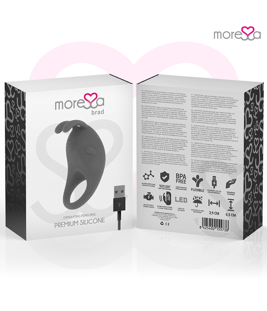 MORESSA - BRAD PREMIUM SILICONE RICARICABILE NERO