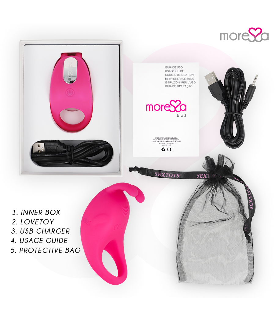 MORESSA - BRAD PREMIUM SILICONE RECHARGEABLE ROSE
