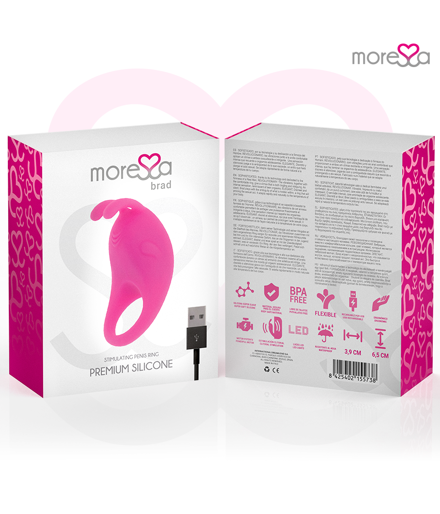 MORESSA - BRAD PREMIUM SILICONE RECHARGEABLE PINK