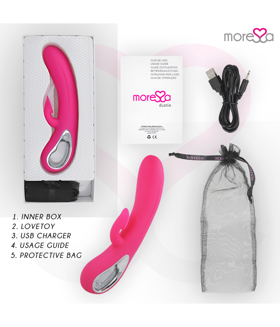 MORESSA - DUSTIN ASPIRAZIONE CLITORIDEA E VIBRAZIONE POTENTE SILICONE PREMIUM RICARICABILE