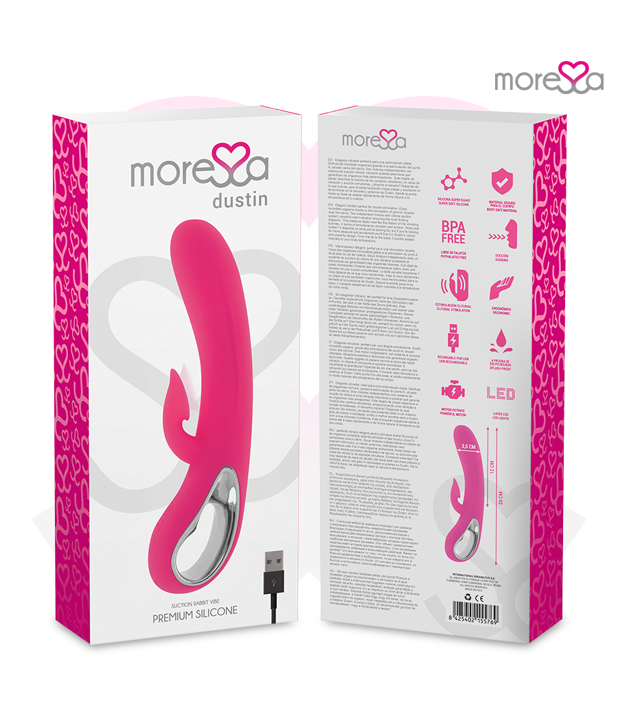 MORESSA - DUSTIN SUCÇÃO CLITÓRICA E VIBRAÇÃO PODEROSA SILICONE PREMIUM RECARREGÁVEL
