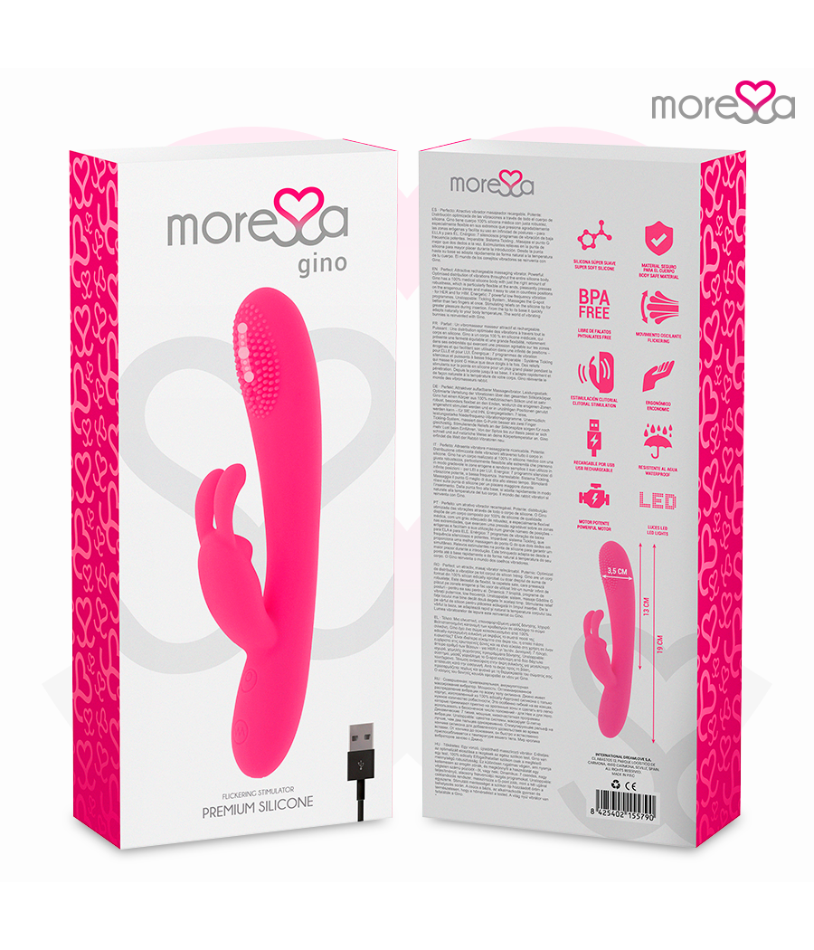 MORESSA - GINO TICKLING VAGINAL PREMIUM SILICONE RECARGABLE