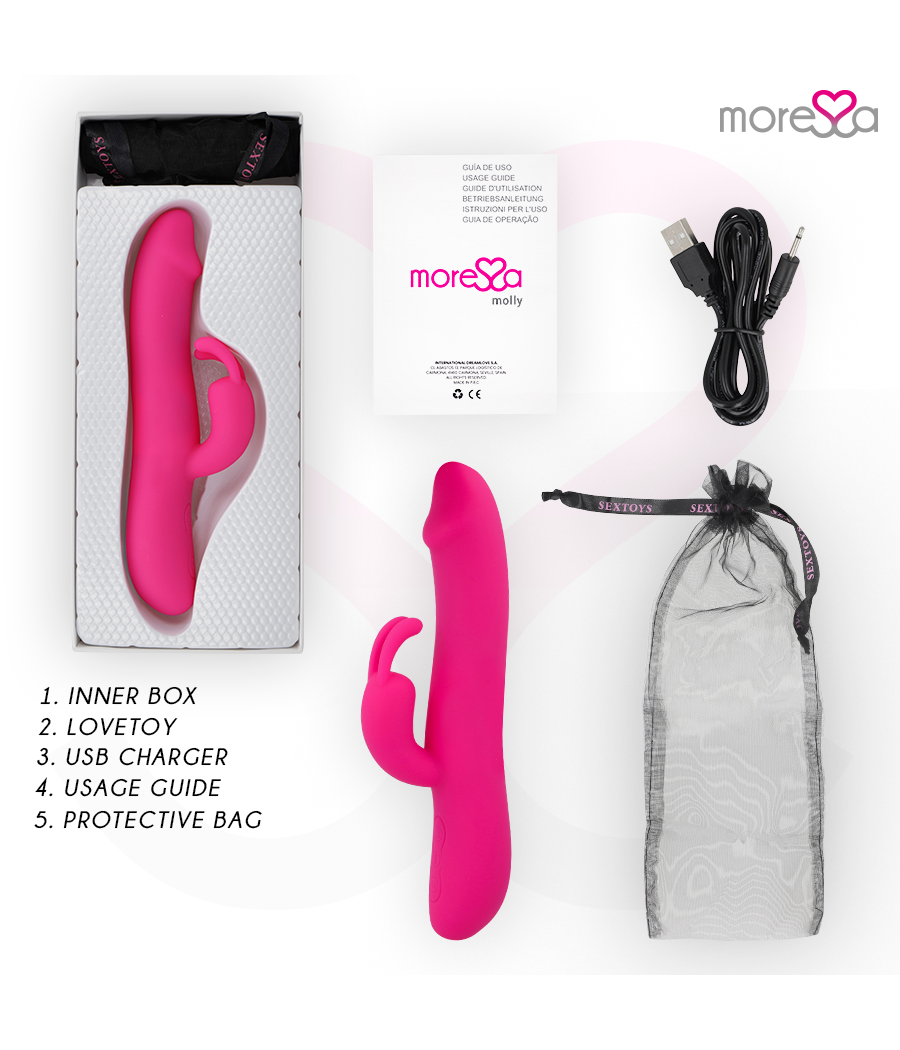 MORESSA - MOLLY IMPULSOR UP&DOWN Y POTENTE VIBRACIÓN PREMIUM SILICONE RECARGABLE