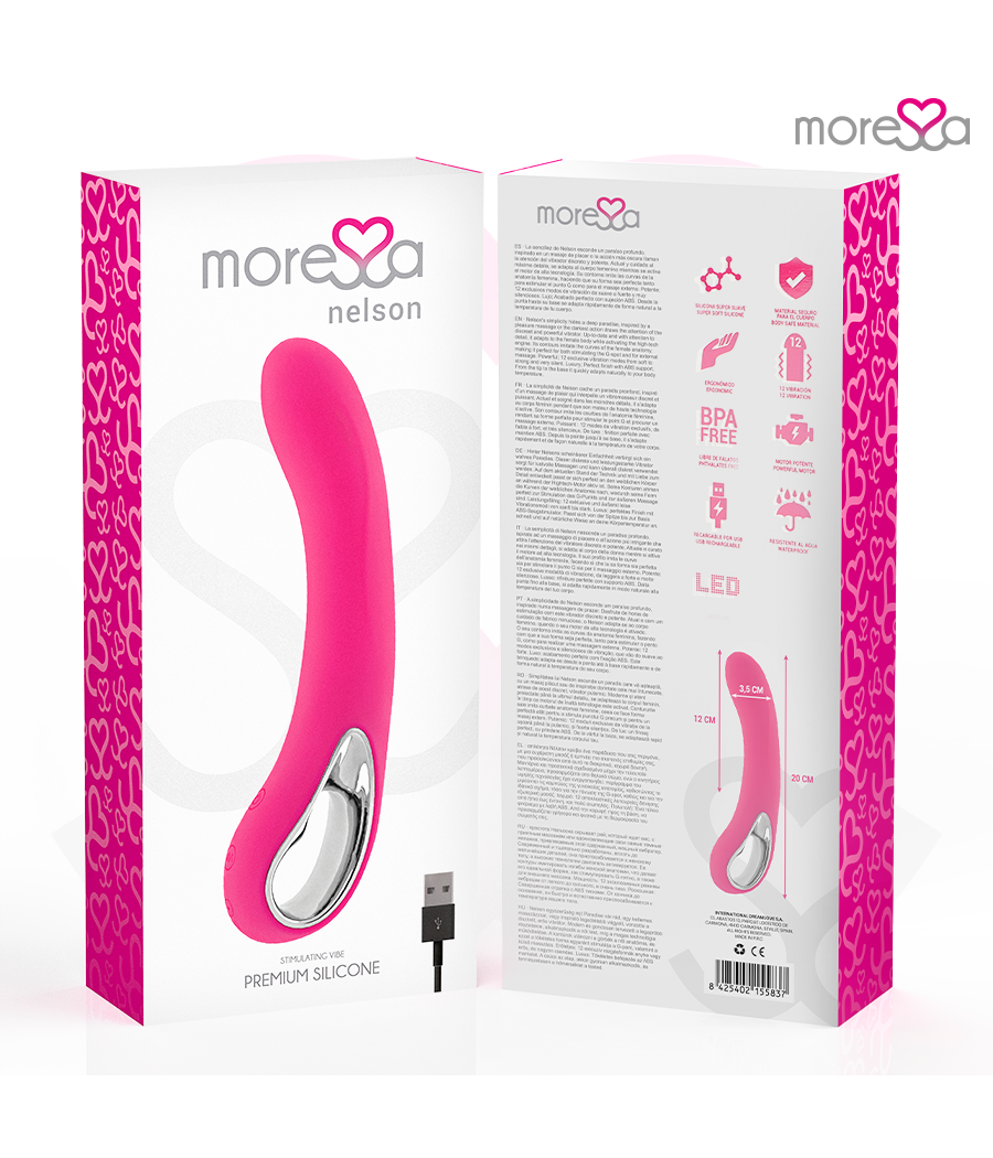 MORESSA - NELSON MASAJEADOR PUNTO G PREMIUM SILICONE RECARGABLE
