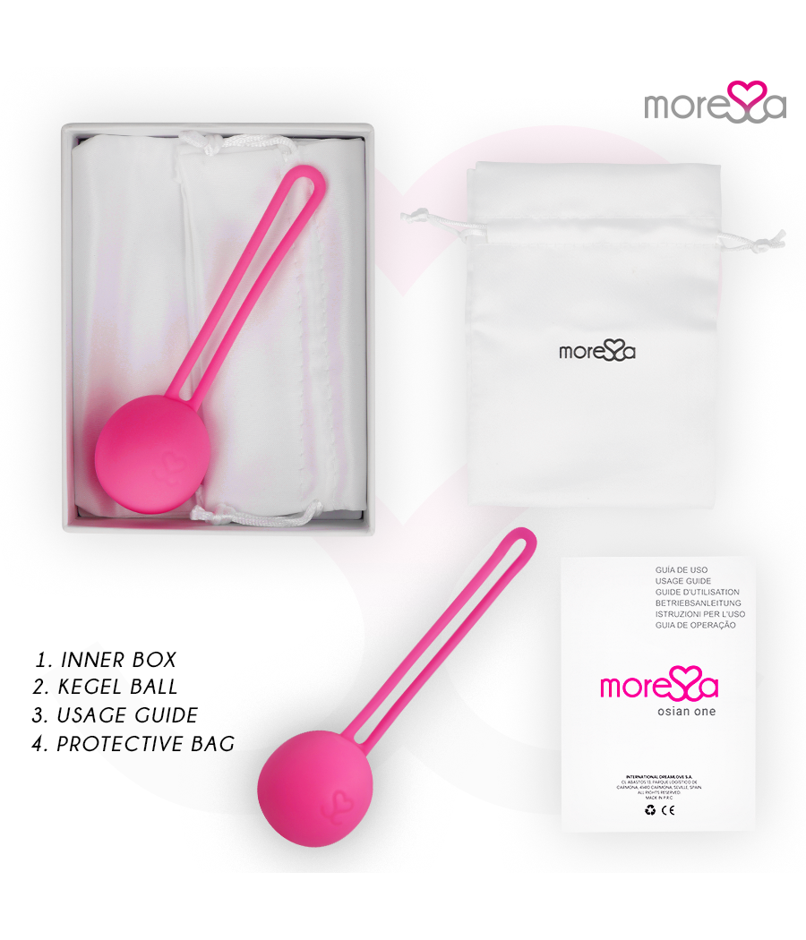 MORESSA - OSIAN ONE ENTRENAMIENTO SUELO PELVICO 51gr PREMIUM SILICONA ROSA