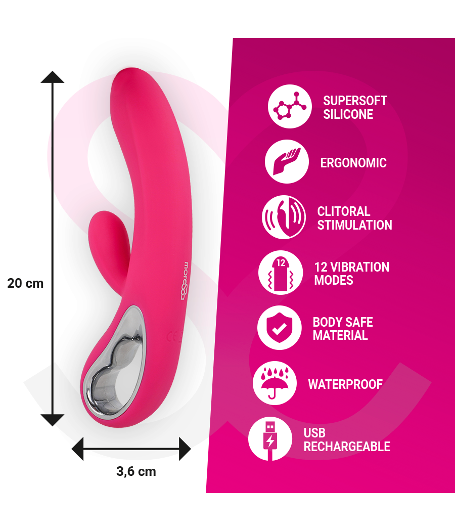MORESSA - TROY MASAJEADOR PUNTO G Y CLITORIS PREMIUM SILICONE RECARGABLE