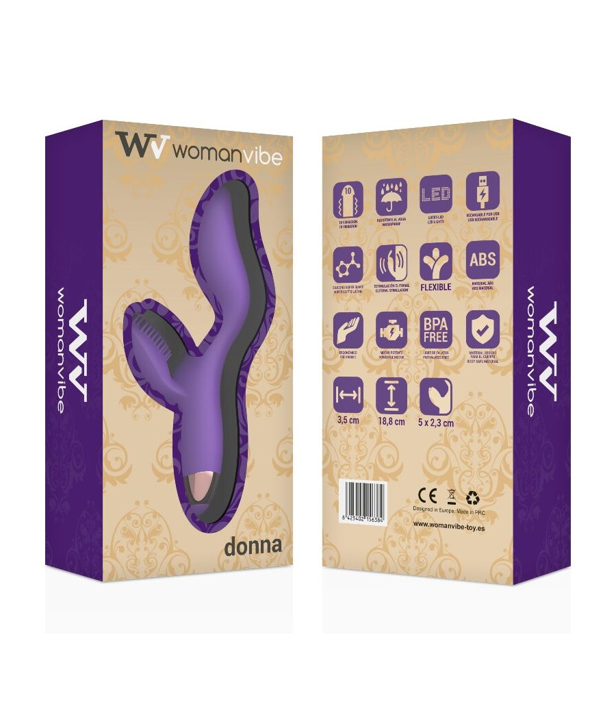 WOMANVIBE - DONNA VIBRADOR DE SILICONE RECARREGÁVEL