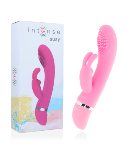 INTENSE - SUSY OSCILLATING VIBRATOR SILICONE RABBIT PINK