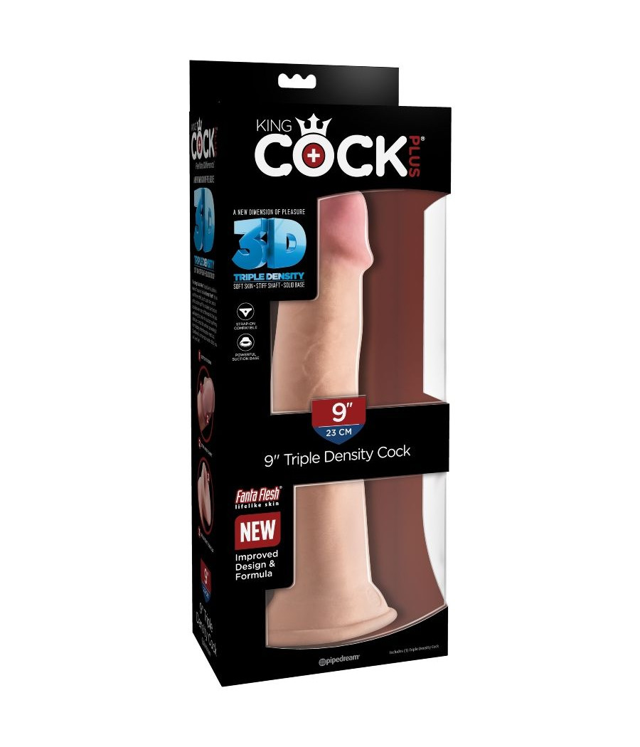 KING COCK - DREIFACHER DICHTEHAHN 23 CM