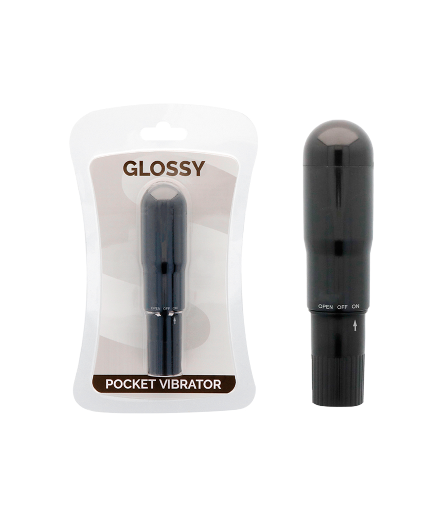 GLOSSY - POCKET VIBRATOR BLACK