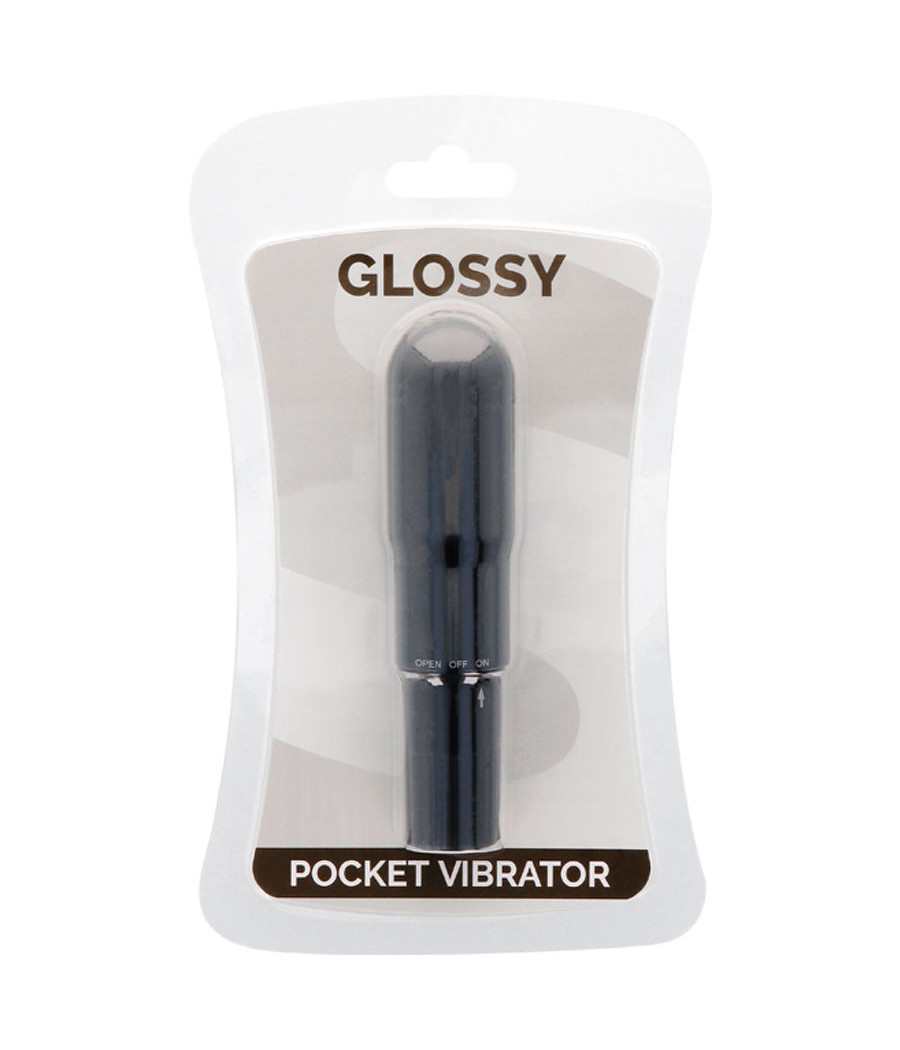 GLOSSY - POCKET VIBRADOR NEGRO