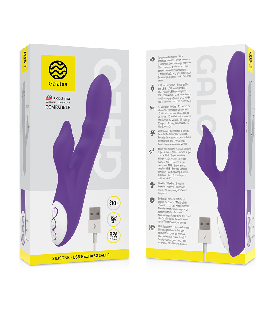 GALATEA - GALO VIBRADOR LILA + MANDO CONTROL REMOTO WATCHME