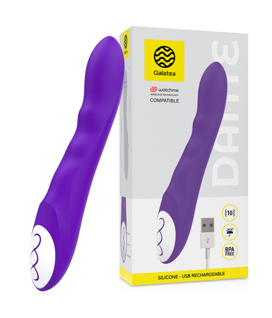 GALATEA - DANTE VIBROMASSEUR VIOLET + TÉLÉCOMMANDE WATCHME