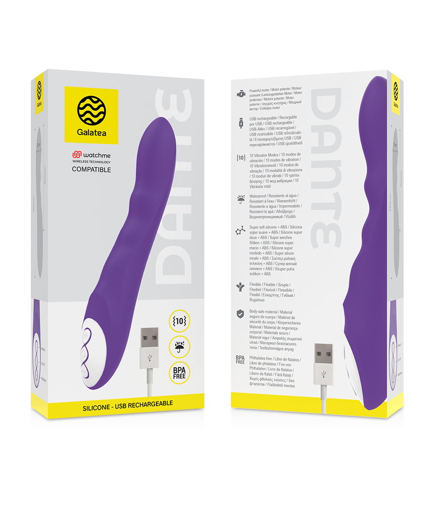 GALATEA - DANTE VIOLETTER VIBRATOR + WATCHME-FERNBEDIENUNG