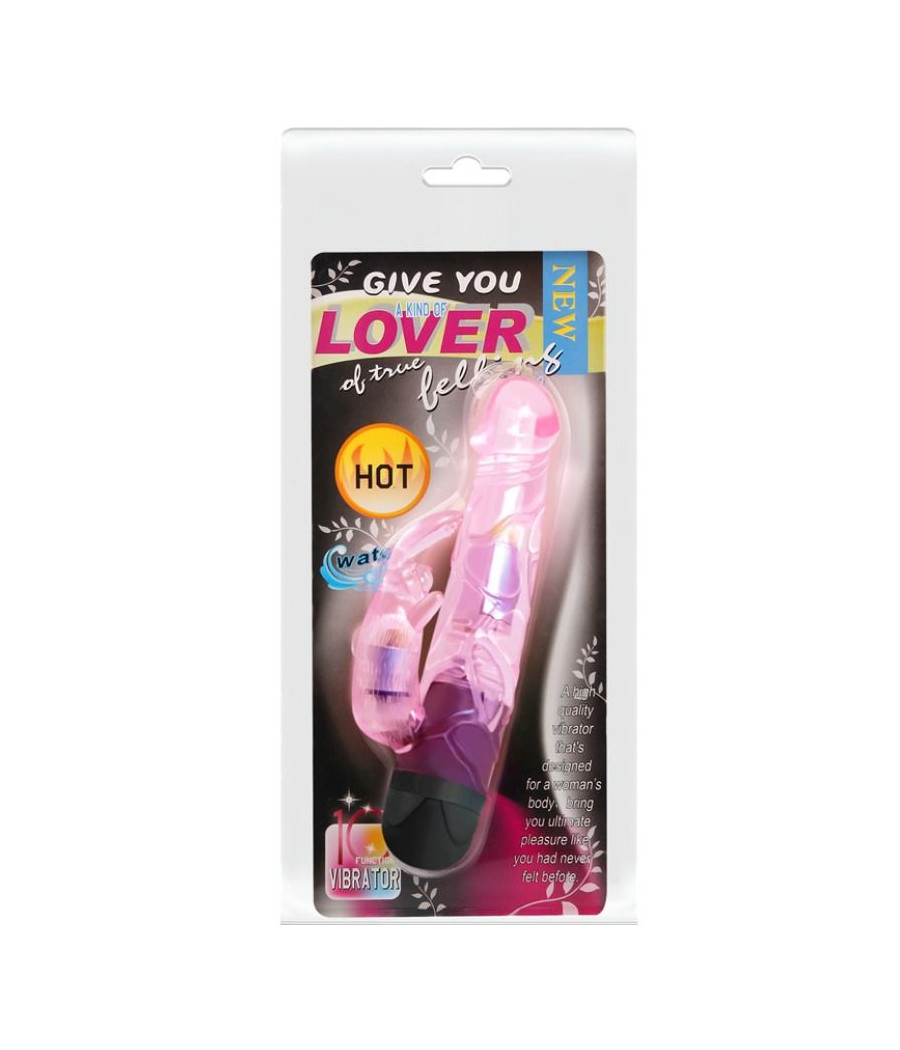 BAILE - GIVE YOU LOVER VIBRADOR CON RABBIT ROSA