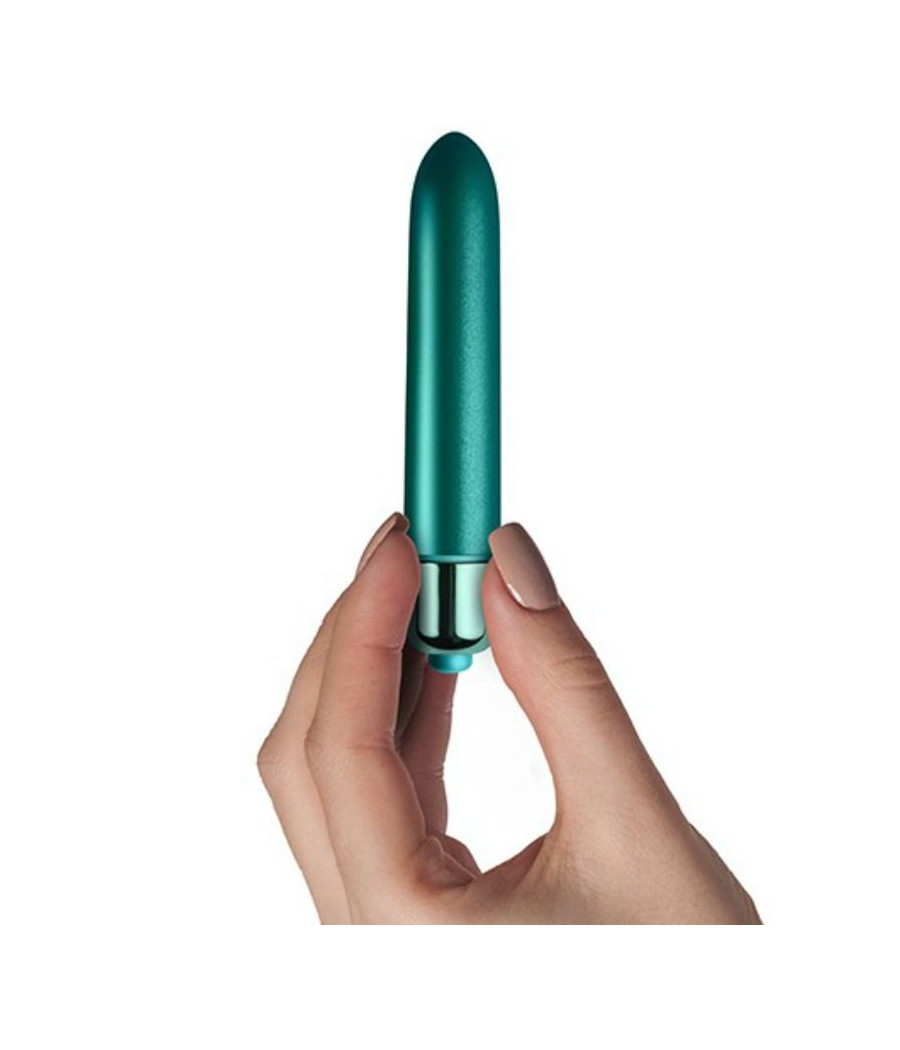 ROCKS-OFF - BALLE VIBRANTE TOUCHE DE PÉTALES DE PAON EN VELOURS