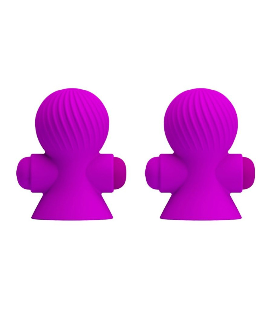PRETTY LOVE - STIMULATEURS DE NIPPLE 12 MODES VIBRATION LILAS
