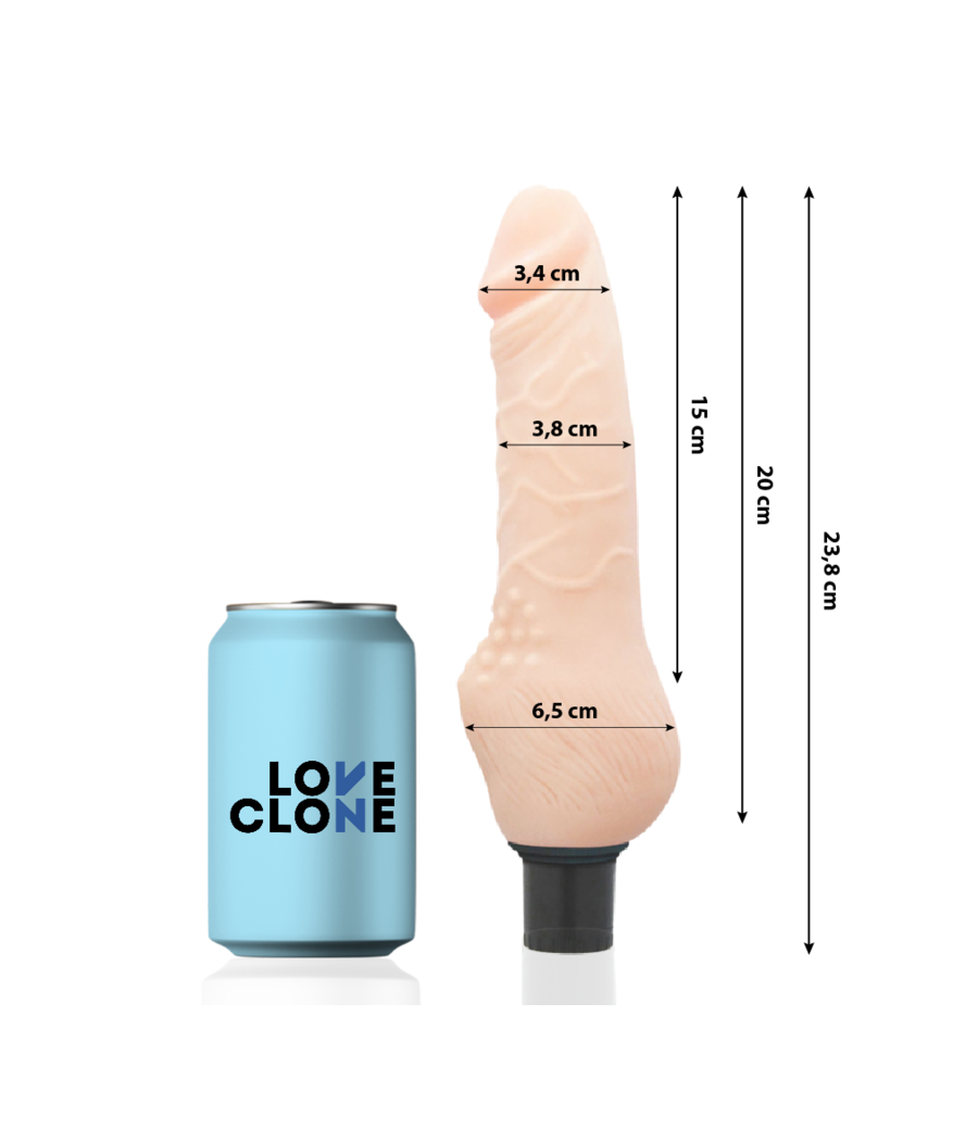 LOVECLONE - DAVEN VIBRADOR REALÍSTICO SELF LUBRICATION 23.8 CM -O- 3.8 CM