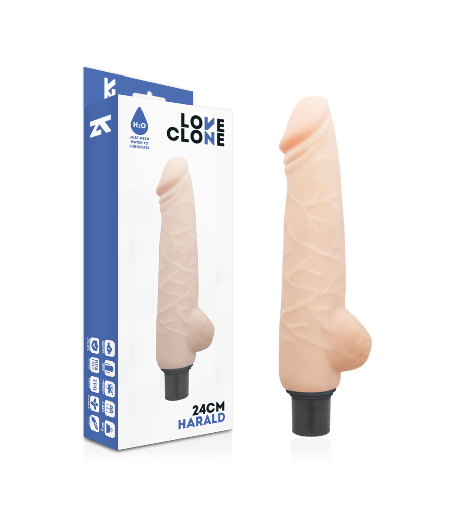 LOVECLONE - VIBRADOR AUTO LUBRIFICANTE HARALD 24 CM -O- 4 CM