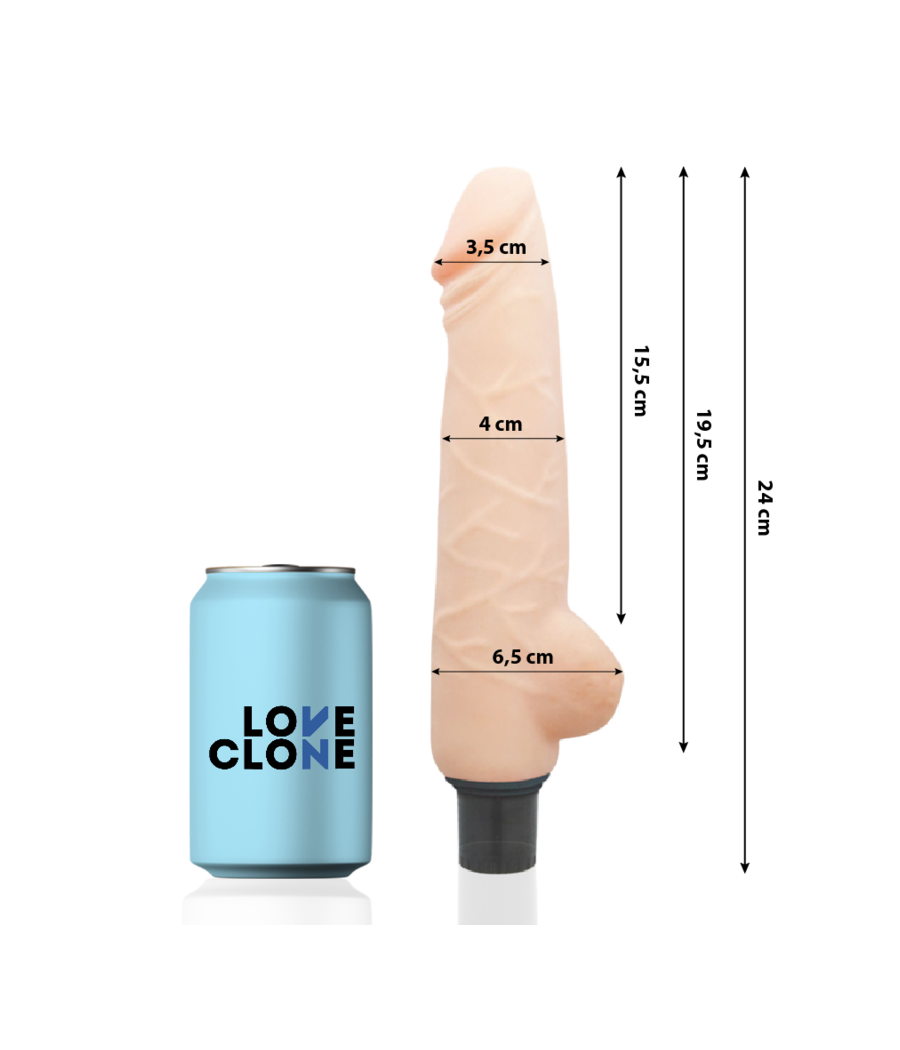 LOVECLONE - HARALD SELBSTSCHMIERENDER VIBRATOR 24 CM -O- 4 CM