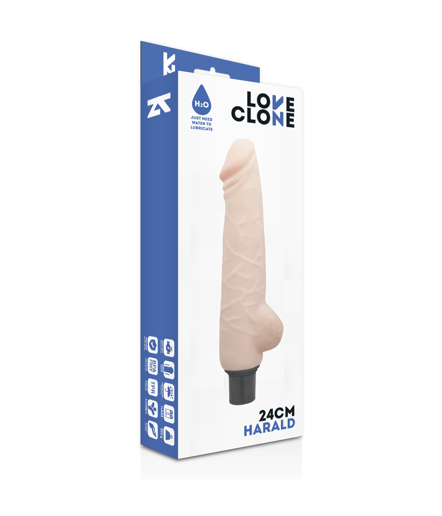 LOVECLONE - HARALD VIBRADOR REALÍSTICO SELF LUBRICATION 24 CM -O- 4 CM