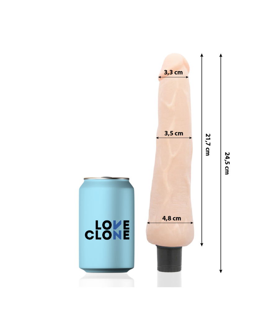 LOVECLONE - RAGNAR VIBRADOR REALÍSTICO SELF LUBRICATION 24.5 CM -O- 3.5 CM