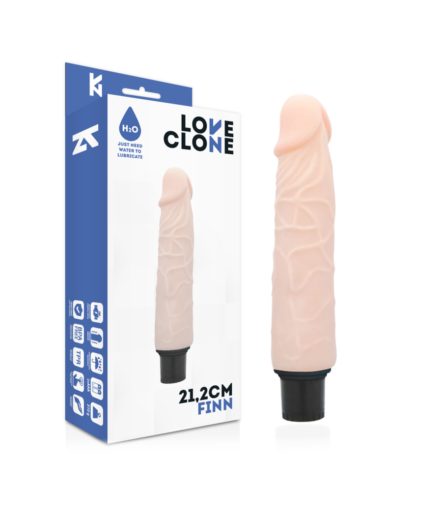 LOVECLONE - FINN VIBRADOR REALÍSTICO SELF LUBRICATION 21.2 CM -O- 3.8 CM
